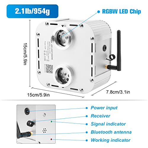 CHINLY 32W Twinkle 1600pcs 13.1ft 0.03in Fiber Optic Lights Starlight Headliner kit, Music Mode Bluetooth APP Control Remote, RGBW Star roof Lights for Star Headliner/Home Theater/Pool Ceiling