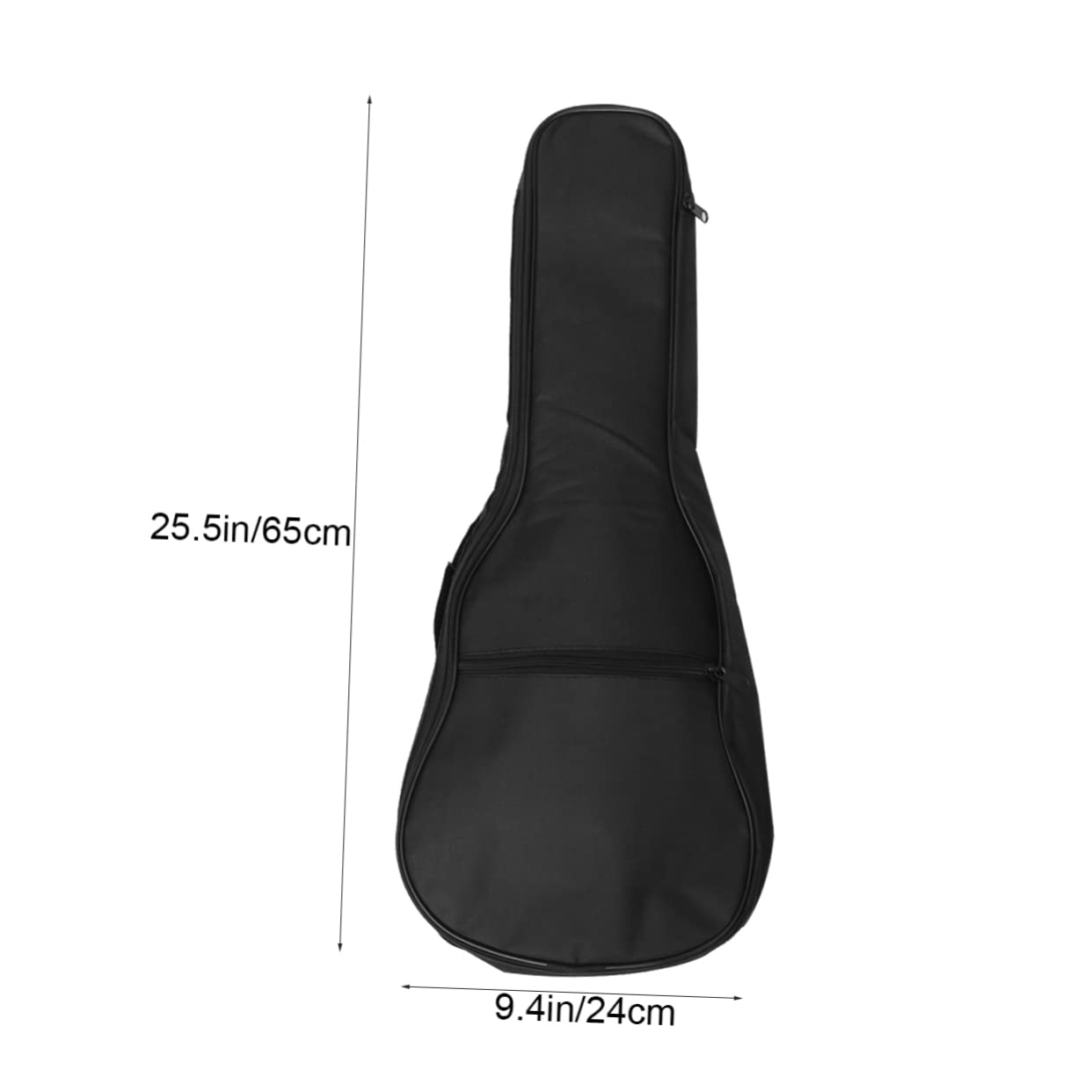 HANABASS Guitar Bag 23 Inch Folk Ukulele Case Cotton Soft Guitar Case Anti-water Black Side Straps