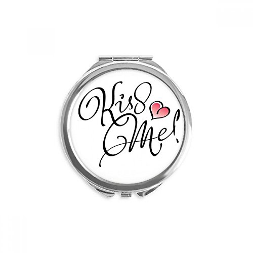 Miroir de poche compact et rond de maquillage à la main multicolore
