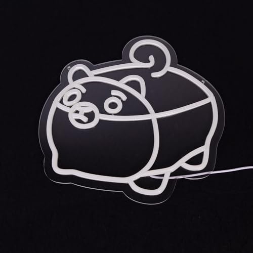 Image of Corgi Cute Neon Sign Dog Kawaii Neon Light Decorative Bedroom Living Room Pet Store Dogs Party Wall Art inch13x12.8 inch Animal Design LED Sign for Caring Person Friends Classmates