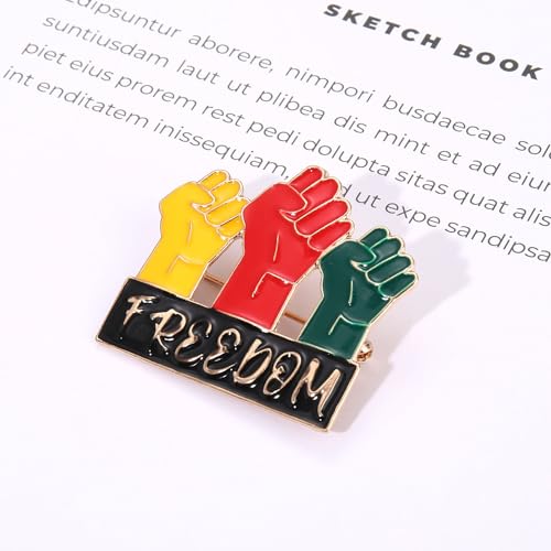 Image of African Brooches for Women Juneteenth Brooch Pins Enamel Black History Africa Map Brooches Black Queen Power Fist Lapel Pins Black History Month Juneteenth African Jewelry Accessories Outfits Party Favors Gifts