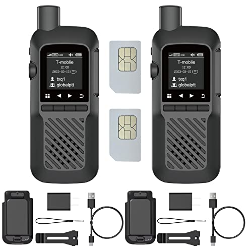 Wurui TXQ U1 Global-ptt Ultra -Thin 4G POC walkie Talkie for Adults Long Range intercom 1000 Miles Distance Network Two Way Radio… (3000mAhwithCard)