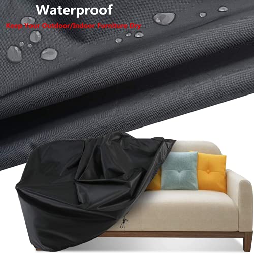Moowind Patio Bench Loveseat Cover Patio Sofa Cover Outdoor Furniture Loveseat Cover Patio Chair Covers Water Resistant Anti-Uv 2-Seater 58X33.07X33.07 Inch #TOP3