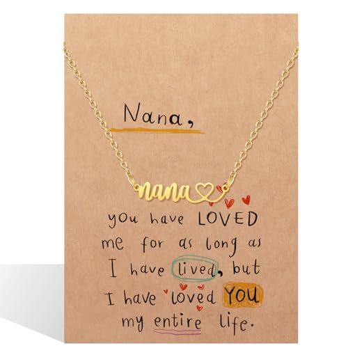 OMSEEN Nana Gifts Necklace for Women Birthday Anniversary Appreciation Thanksgiving Day Mothers Day Christmas Gift Personalized Best Nana Jewelry