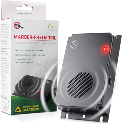 Gardigo® Repelente Ultrasónico de Plagas Ahuyentador de Ratones, Ratas y Garduñas | Ultrasonido contra Ratones y Otros roedores | Alimentado por Batería | Ahuyentadores de Ratones | Anti Ratones