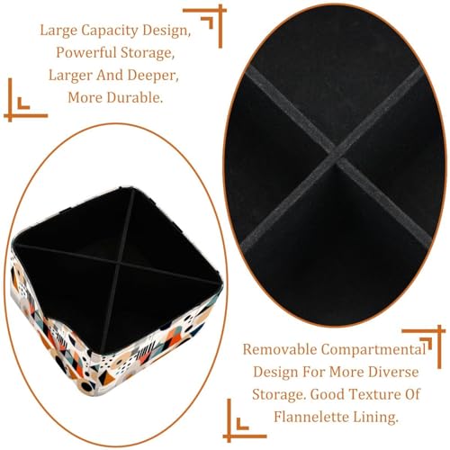 Porte-stylo rectangulaire double compartiment pour papeterie et bureau design géométrique