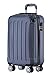 BEIBYE Hartschalen-Koffer Trolley Rollkoffer Reisekoffer Sicherheit Zahlenschloß Zwillingsrolle ABS Material Handgepäck 4 Rollen (M-L-XL-Set) (Dunkelblau, M)