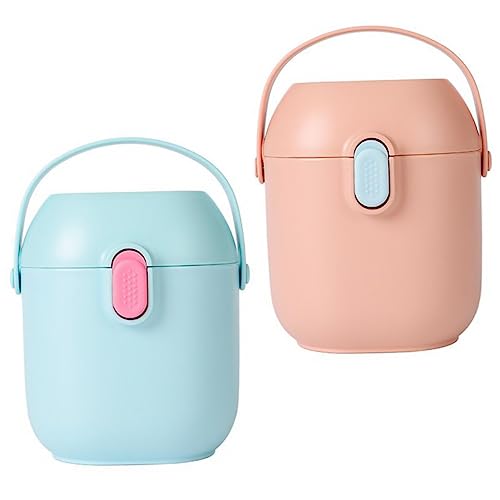 ULDIGI 2-Set Milk Dispenser Box with Spoon Dried Milk Container Formula Holder TPE Pp Material Portable Storage Box