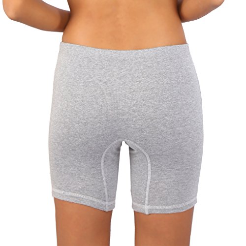 Image of Bralux Cycling Shorts for Women, Girls with Cotton Spandex Set of 3 - Multi Colour Rib Shorts