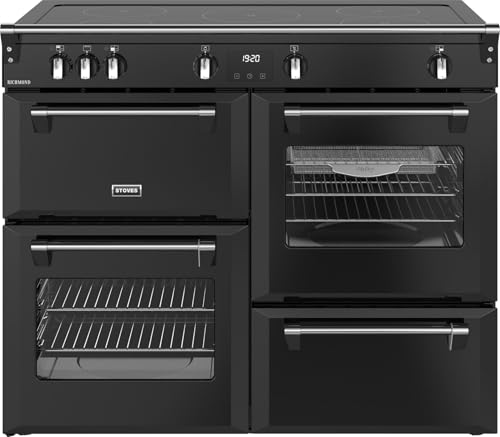 Stoves Richmond 110Ei TCH 110cm wide Electric Range Cooker with Induction Hob - Black - A/A/A Rated