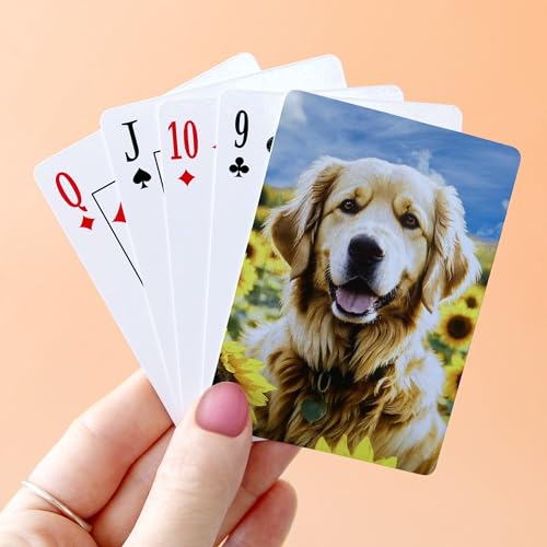 Naipes Póker tamaño estándar con diseño Golden Retriever miniatura 4