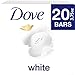 Dove Beauty Bar More Moisturizing than Bar Soap White Effectively Washes Away Bacteria, Nourishes Your Skin 3.75 oz 20 Bars
