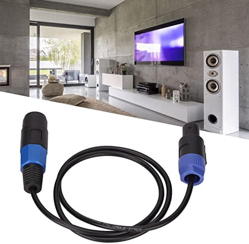 Bewinner 1M/3.3ft Professional Speakon Extension Cable, Speakon Male to Speakon Female, 4 Core Plug Ohm Head Speakon Extension Cable, Speaker Cable Cord for Speakers