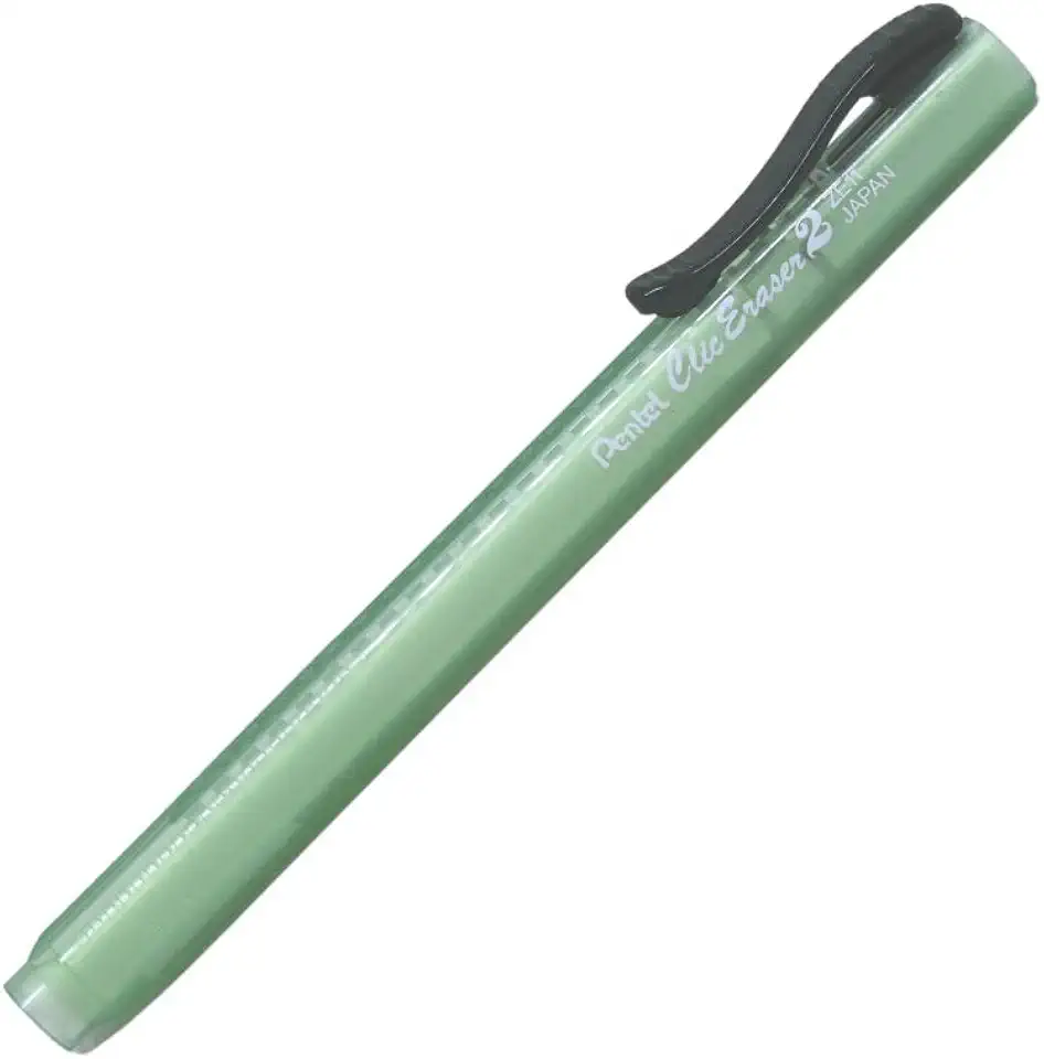Borracha Clic Eraser Pentel Transparente Verde