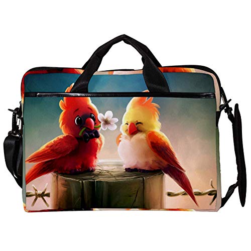 Bolso para portátil de 14 pulgadas Cute Birds Romance funda maletín porta ordenador de 15"