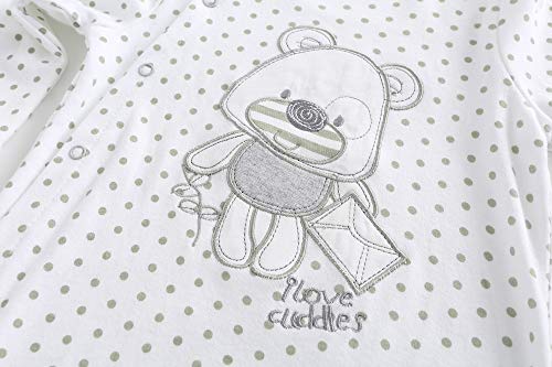 Image of Newborn Baby Boy Girl Organic Cotton Bodysuit Long Sleeve Jumpsuit 3-Pack Outfits Clothes,0-24Months