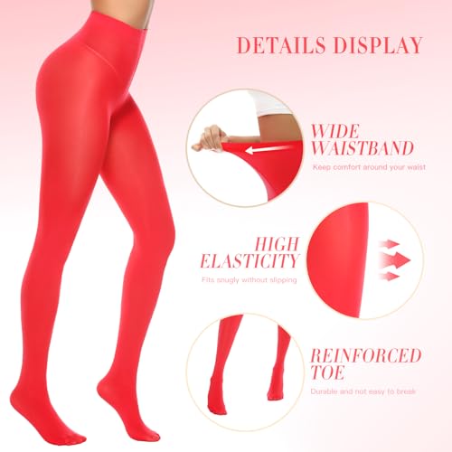 Image of MANZI Women's Solid Color Semi Opaque Footed Tights Soft Stretch Pantyhose