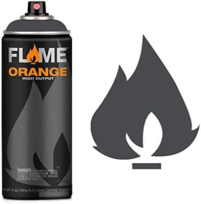 Molotow Flame Orange Spray Paint - Matt Acrylic 400ml Can Deep Black FO-904