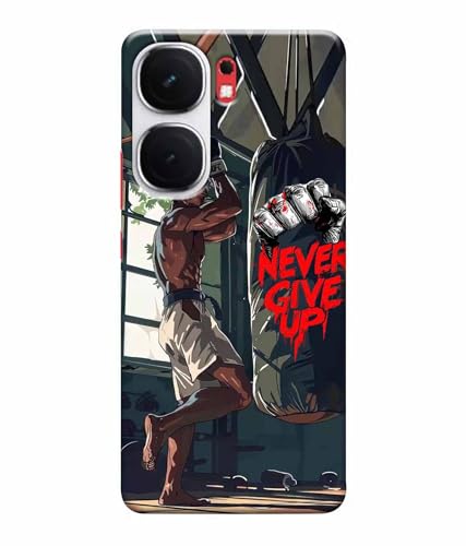 Image of Never Give Up Motivation Quotes Printed Hard Back Case Cover & Compatible for Vivo IQOO Neo 9 Pro 5G | I2304 (Multicolor) - D1809