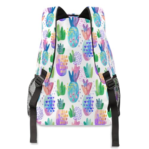Sac à dos école imprimé ananas coloré pour lycéenne et étudiante - 5