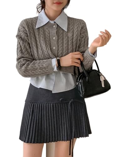 Trend Women's Summer Basic Skirt Pleated Side Tie Waist Skirt Casual For Beach2