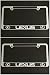 Tuesnut 2X Stainless Steel Black Carbon Fiber Vinyl License Plate Frame Covers Holder Screws Caps Rust Free for Lexus