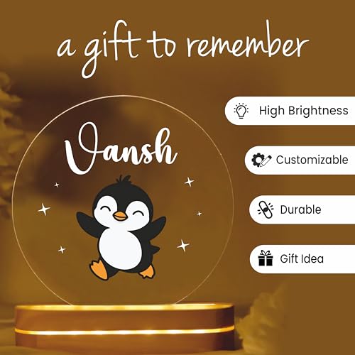 Image of PRINTHUA Personalized LED Night Table Lamp with Custom Name, Unique Gift for Women, Men, Kids, Girlfriend, Boyfriend, Husband, Wife | Perfect for Birthdays, and Special Occasions (Name Lamp)