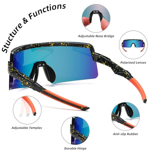 Image of Two Sizes For Adults and Youth Polarized Sunglasses Men Women Outdoor Sport Baseball Glasses UV400 Cycling Eyewear
