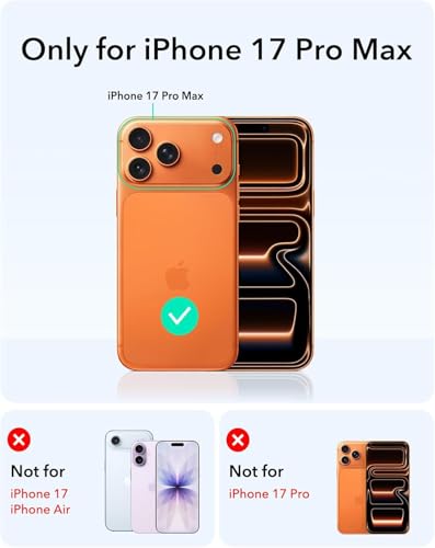 Image of DIZORO Leather Case for iPhone 17 Pro Max, Men Women Luxury Elegant Slim Business PU Cover Soft Non-Slip Grip Shockproof Anti-Scratch Protective Back Cover Black Orange