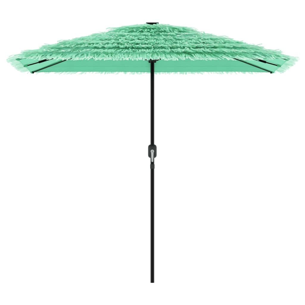 Parasol przeciwsłoneczny ze stalowym masztem, brązowy, 248 x 248 x, materiał poliestrowy z 8-warstwowym dachem ze słomy, ochrona przed wiatrem markiza boczna wysuwana na taras i do ogrodu