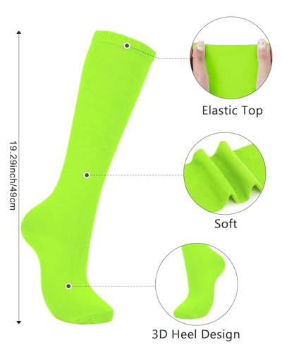 Image of Century Star Knee High Socks for Women Long Tube Socks with Stripes