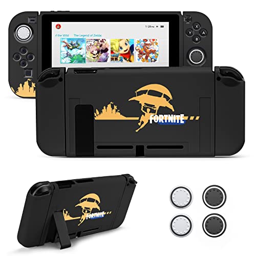JINGDU Coque Compatible avec Nintendo Switch NS, Étui Dockable Nintendo Switch NS avec 4 Poignées...