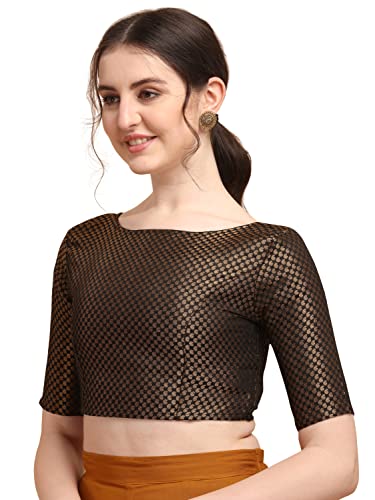 Image of OOMPH! Women's Art Silk Solid Half Sleeve Fitted Blouse Pack of 1