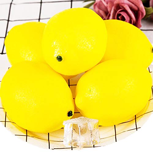 Szsrcywd 12 Pcs Fake Yellow Lemons