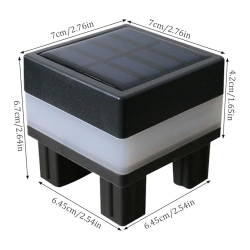 Luces solares de poste bicolor e impermeables para decoración de jardín y terrazas 5