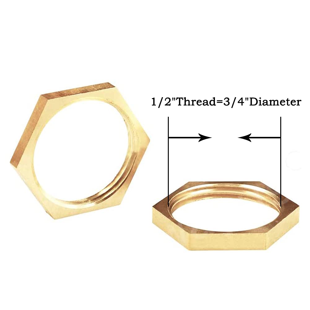 Metric 1-3/8 In Size Wrench Sets 10 PCS BSP Female Brass Pipe Fitting Hex Lock Nuts - 1/8, 1/4, 3/8, 1/2, 3/4, 1 Inch Sizes 1/4 In Size Hex Keys & Hex Wrenches - Foto 10
