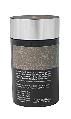 Hair Building Keratin Fibers - Conceal Hair Loss, Add Thickness and Body, and Thicken Thinning Roots - for Men and Women by Beverly Hills (Brown)