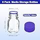 PATIKIL 8 Pack Reagenz Medien Lagerung Flaschen 100ml Borosilikat Glas Graduiert Rund Flaschen mit GL45 Blau Schraubkappe für Labor Wasser Reagenz Flüssigkeiten Klar