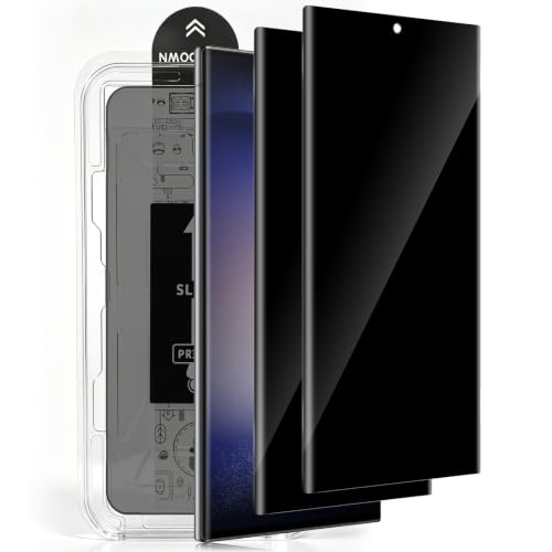 TUTUO for Samsung Galaxy S23 Ultra Privacy Screen Protector 2 Pack [Auto-Installation] Anti-Spy 9H Tempered Glass Ultra Resistant Anti-Scratch Bubble Free Case Friendly Protector Film