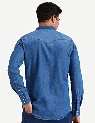 Image of Amazon Brand - INKAST Men's Solid Slim Fit Casual Shirt (IN-S-01C Ice Blue L)