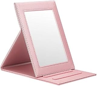 Fintie Portable Folding Vanity Makeup Mirror, Slim PU Leather Folding Compact Makeup Tabletop