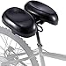 Kqcibz New Noseless Bicycle Seat Comfortable Bicycle Seat for Men Women Ergonomic Soft Double Pad Saddle Cushion, black