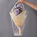 SOUJOY 10 Pack Clear Flower Bouquet Bags, Gift Bags with Long Handles, Party Floral Packing Wrap Bag for Valentine Day, Birthdays, Mother's Day, Father’s Day, Wedding, Anniversary, Housewarming