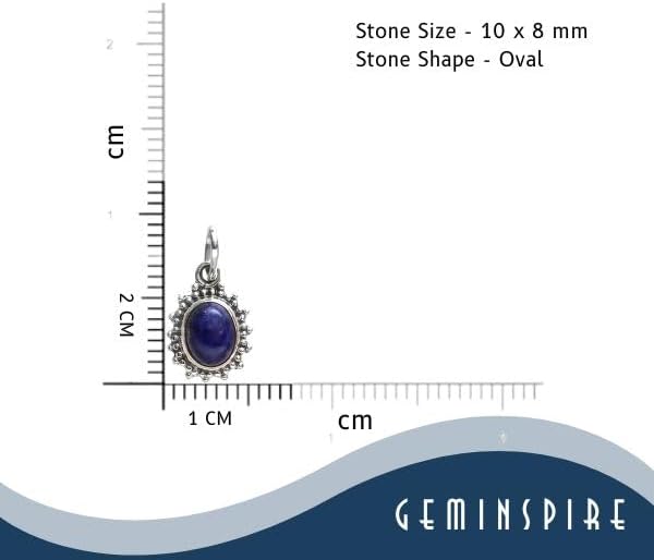 Genuine 10 x 8 mm Gemstone Oval Oxidised Sterling Silver Pendant Western Jewelry Gemstone Pendant Fashion Jewelry For Women - Image 4