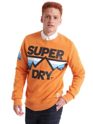 Sweatshirt Superdry Homme Orange M2000012A Taille L Pull Col Rond Sportswear
