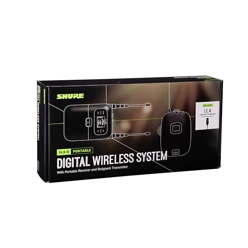 Image of Shure SLXD15 /UL4B Portable Digital Wireless System with SLXD1 Bodypack Transmitter, SLXD5 Single Channel Receiver and UniPlex UL4B Cardioid Lavalier Microphone | J52 Band (SLXD15 /UL4B-J52)