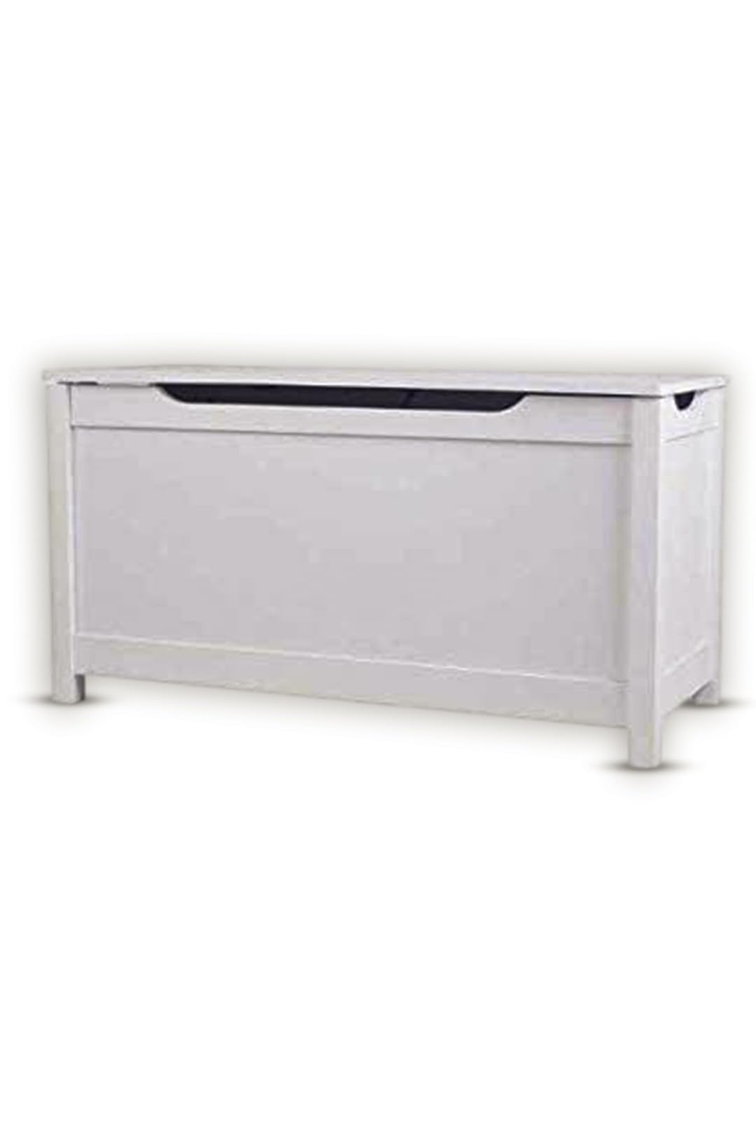 FEFEยฎ White Wooden Toy Box Organizer Storage Chest Ottoman Basket Box & Sitting Bench