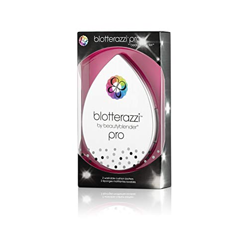 beautyblender  blotterazzi pro reusable makeup blotting sponge includes mirrored compact re-texturize makeup absorb excess oil and shine