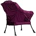 HollyHOME Ohrensessel Lesesessel Samt Sessel Wohnzimmer Schlafzimmer Relaxsessel Relax Sessel Lounge Sessels mit Stahlrahmen, Lila