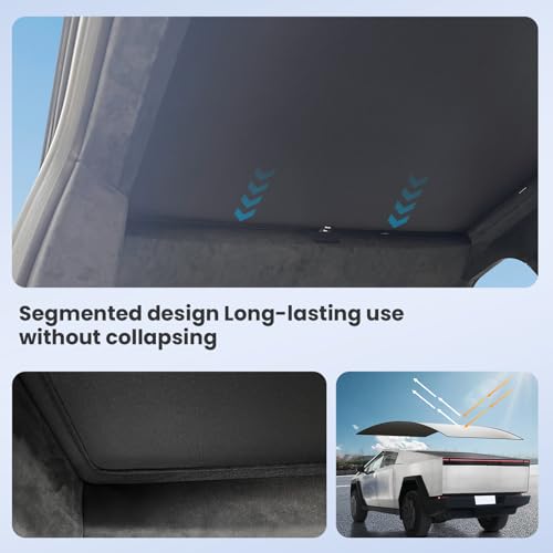 Cybertruck Sunshade Roof Never Sag Heat-Insulating, UV-Protective, Nano Ice-Crystal Interior Accessories for Tesla Cybertruck 2024-2026 — view 3